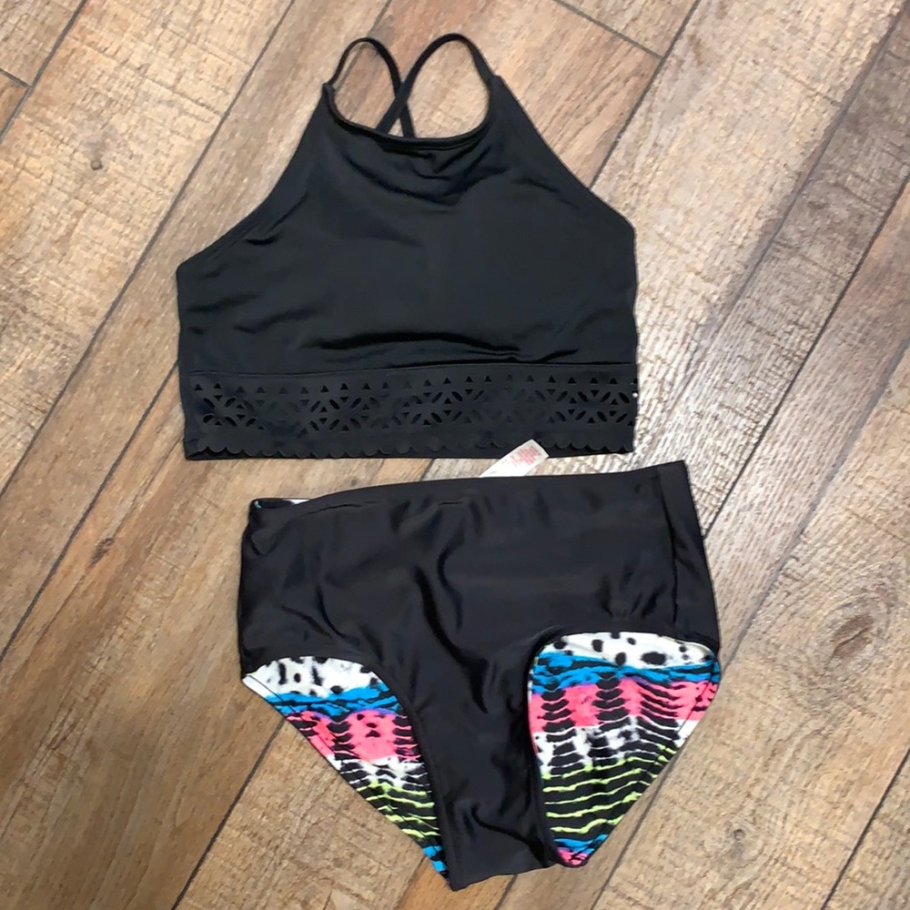 Justice 2 piece swim suit.